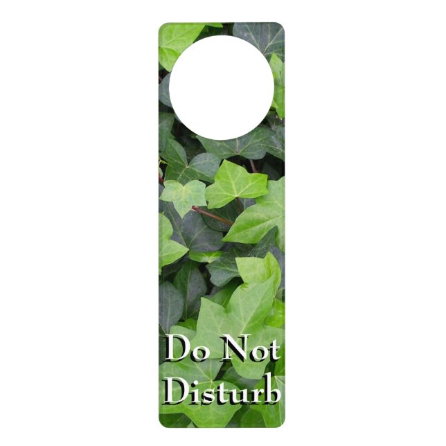 Green Ivy Botanical Print Door Hanger (Front)