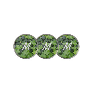Green Ivy Botanical Print Golf Ball Marker