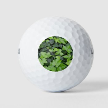 Green Ivy Botanical Print Golf Balls by mlewallpapers at Zazzle