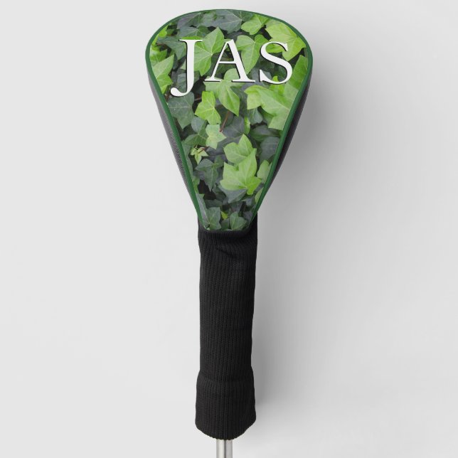 Green Ivy Botanical Print Golf Head Cover (Front)