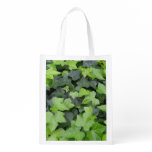 Green Ivy Botanical Print Grocery Bag