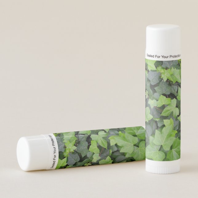 Green Ivy Botanical Print Lip Balm (Front)