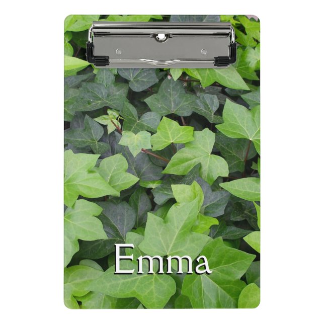 Green Ivy Botanical Print Mini Clipboard (Front)