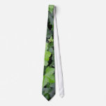 Green Ivy Botanical Print Neck Tie