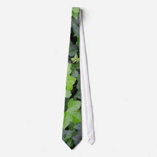 Green Ivy Botanical Print Neck Tie