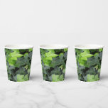 Green Ivy Botanical Print Paper Cups