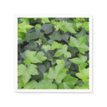 Green Ivy Botanical Print Paper Napkins