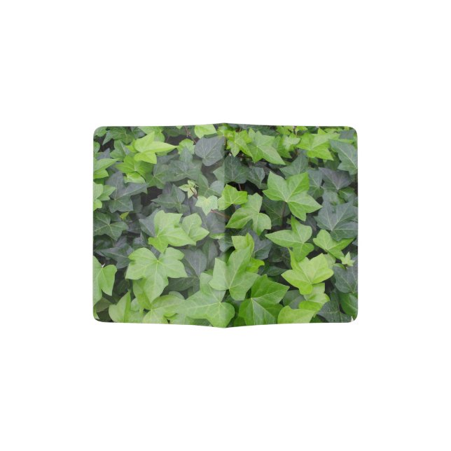 Green Ivy Botanical Print Passport Holder (Opened)