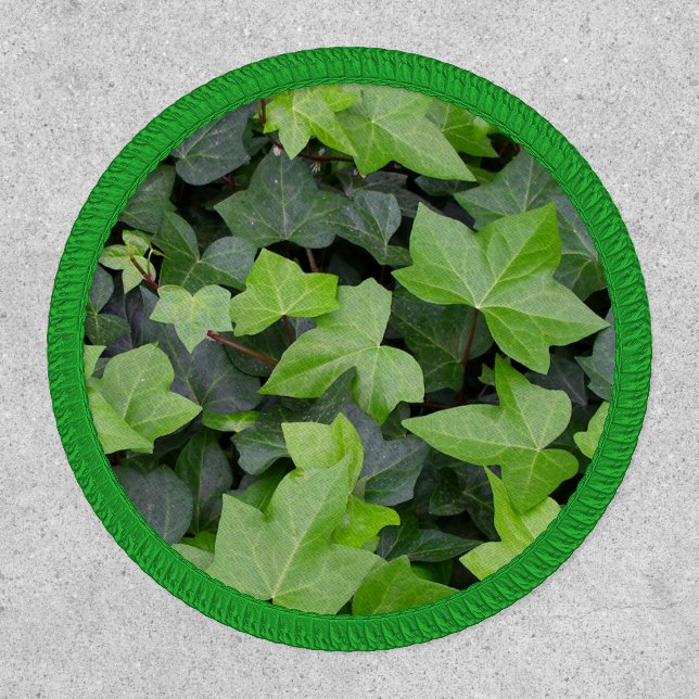Green Ivy Botanical Print Patch (Front)