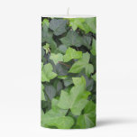 Green Ivy Botanical Print Pillar Candle