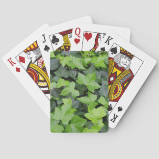 Green Ivy Botanical Print Poker Cards