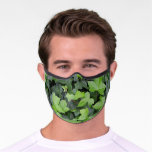 Green Ivy Botanical Print Premium Face Mask