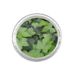 Green Ivy Botanical Print Ring