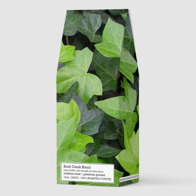 Green Ivy Botanical Print Roasted Coffee (Front)