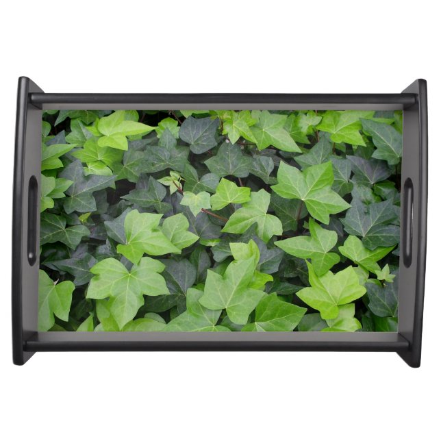Green Ivy Botanical Print Serving Tray (Front)