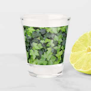 Green Ivy Botanical Print Shot Glass