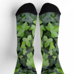 Green Ivy Botanical Print Socks