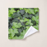 Green Ivy Botanical Print Wash Cloth