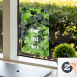 Green Ivy Botanical Print Window Cling