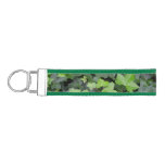 Green Ivy Botanical Print Wrist Keychain