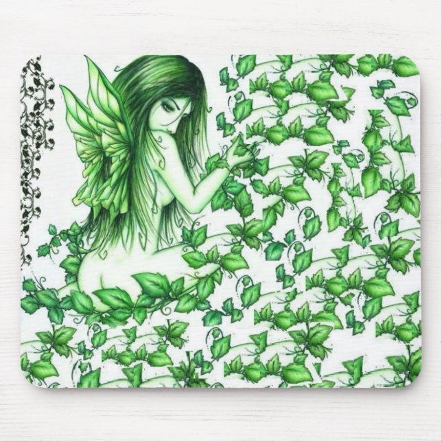 Green ivy fairy mouse pad! pad (Front)
