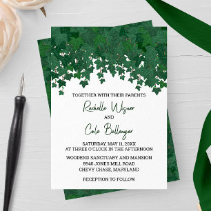 Green Ivy Garden Wedding Invitation