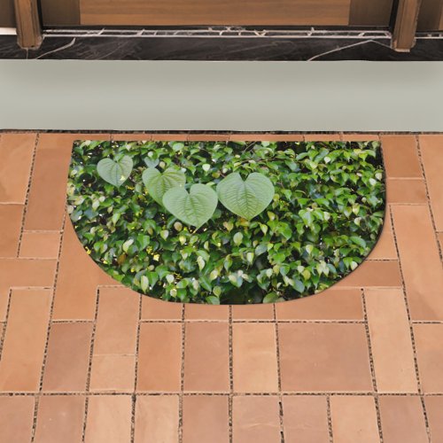 Green Ivy Heart Shape Leaves Natural Photographic Doormat
