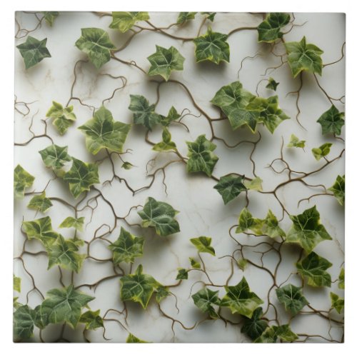 Green Ivy Leaves Ceramic Wall Ceramic Tile