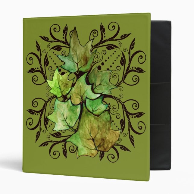 Green Ivy Nature 3 Ring Binder (Front/Inside)