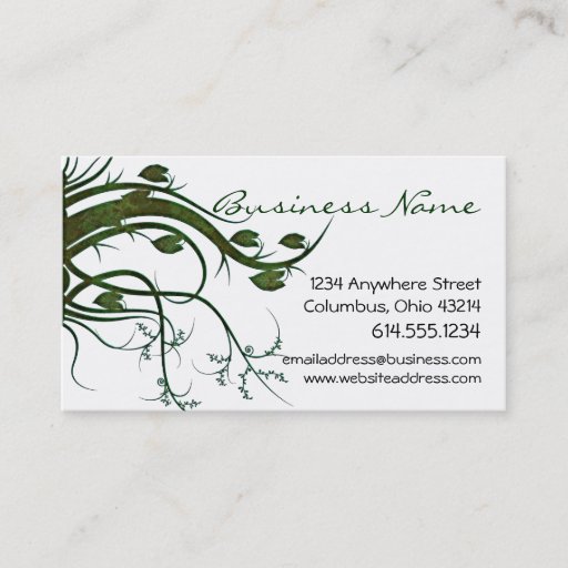 Customizable Green Ivy Nature Business Cards