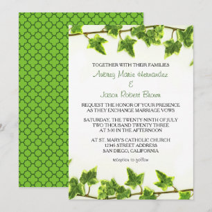 Green Ivy - Wedding Invitation