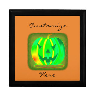 Green Jack o'lantern Halloween Thunder_Cove Gift Box
