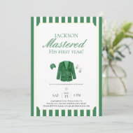 Green Jacket Golf First Birthday Invitation