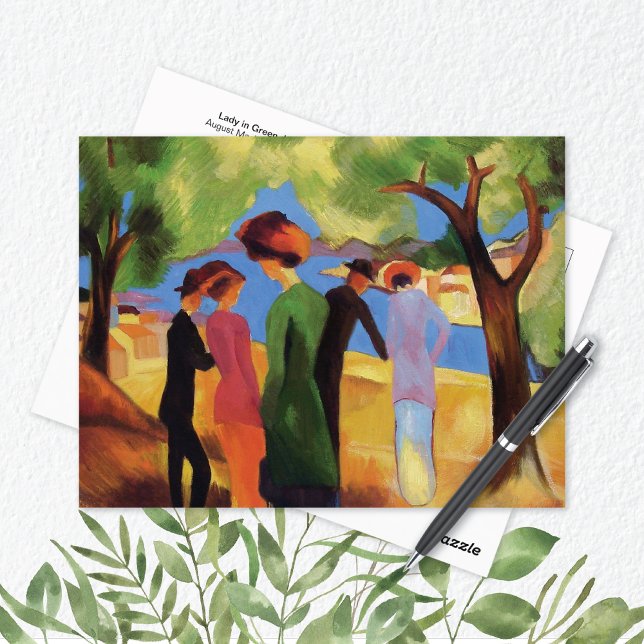 Green Jacket Park Landscape August Macke Postcard (Creator Uploaded)