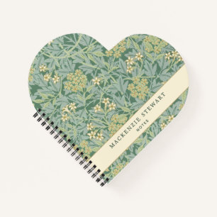 Green Jasmine Botanical Pattern Notebook
