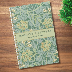 Green Jasmine Floral Pattern 2026 Planner