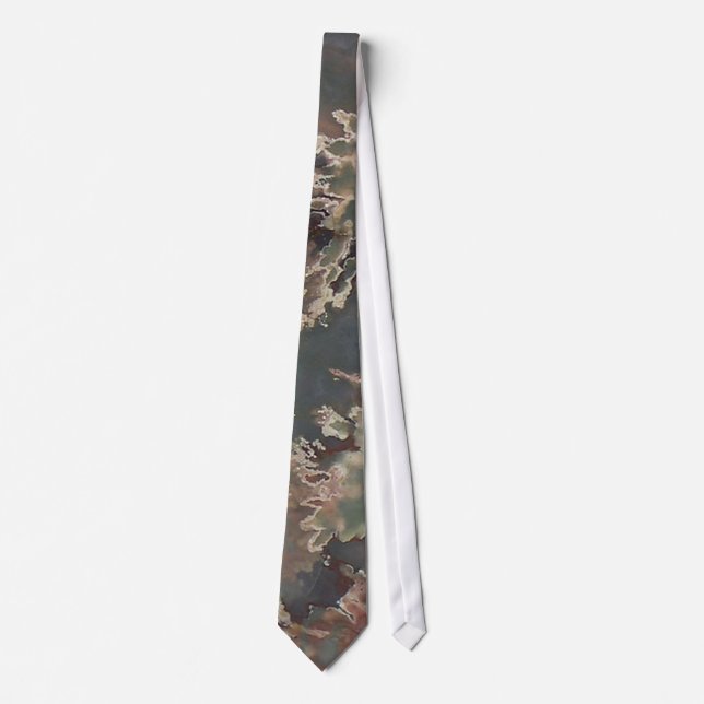Green Jasper Geode 2 Neck Tie (Front)