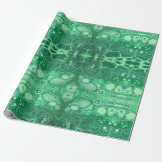 Green jewel tone abstract turtle kaliedoscope wrapping paper
