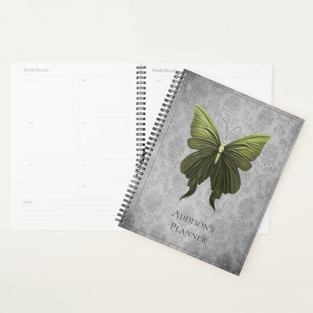 Green Jeweled Butterfly Planner (Display)