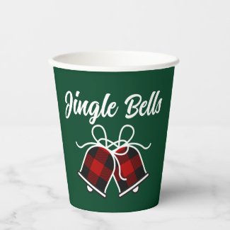 Green Jingle Bells Buffalo Plaid Christmas Bell