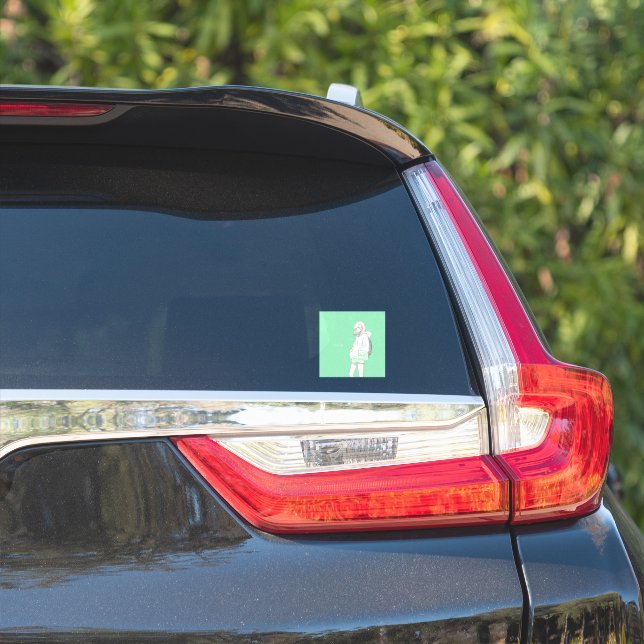 Green JK Seal Seal|Sushi Musume GenerativeAI Sticker (Car Side)