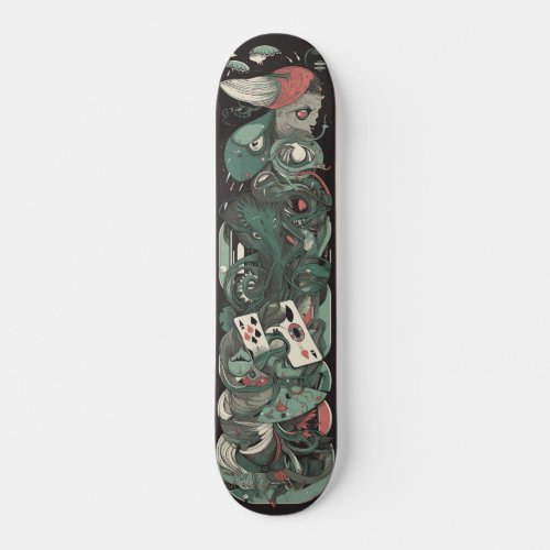 Green Joker Monster Video Game  Skateboard