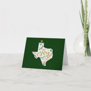Green Joy Holiday Leaves Texas Shape Photo
