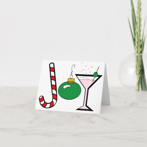 Green Joy Of Christmas Holiday Card