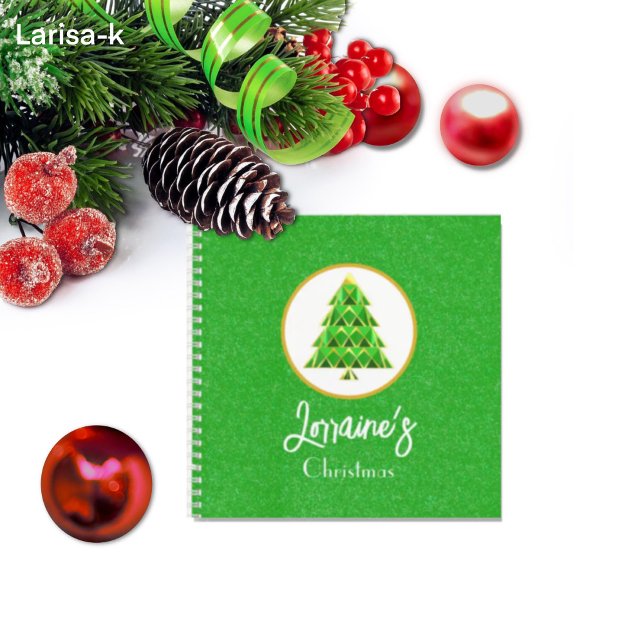 Green Joyoux Noel Sparkling Spiral Notebook (Creator Uploaded)