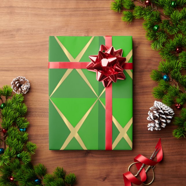 Green Joyoux Noel Wrapping Paper (Holiday Gift)