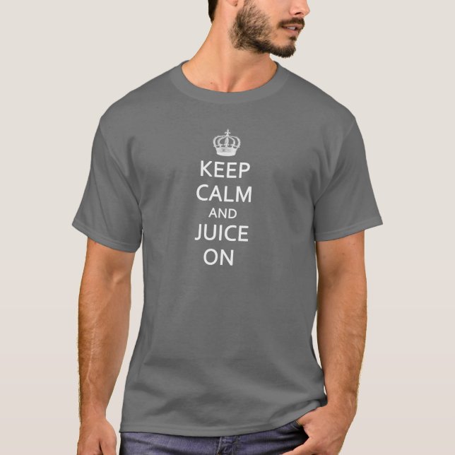 Green Juice Lovers "Keep Calm and Juice On!" T-Shirt (Front)