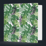 Green Jungle Leaves Nature Seamless Pattern White 3 Ring Binder<br><div class="desc">Lovely stylish modern chic original illustration seamless pattern of fresh green jungle leaves on a white background. Eye catching design,  the size of the pattern can be customized to smaller or larger.</div>