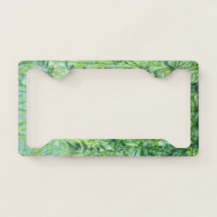 Green jungle license plate frame