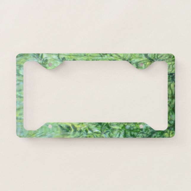 Green jungle license plate frame (Front)